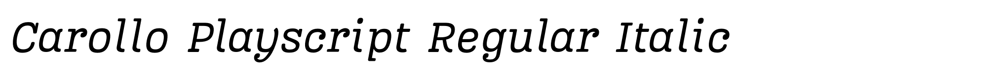 Carollo Playscript Regular Italic image